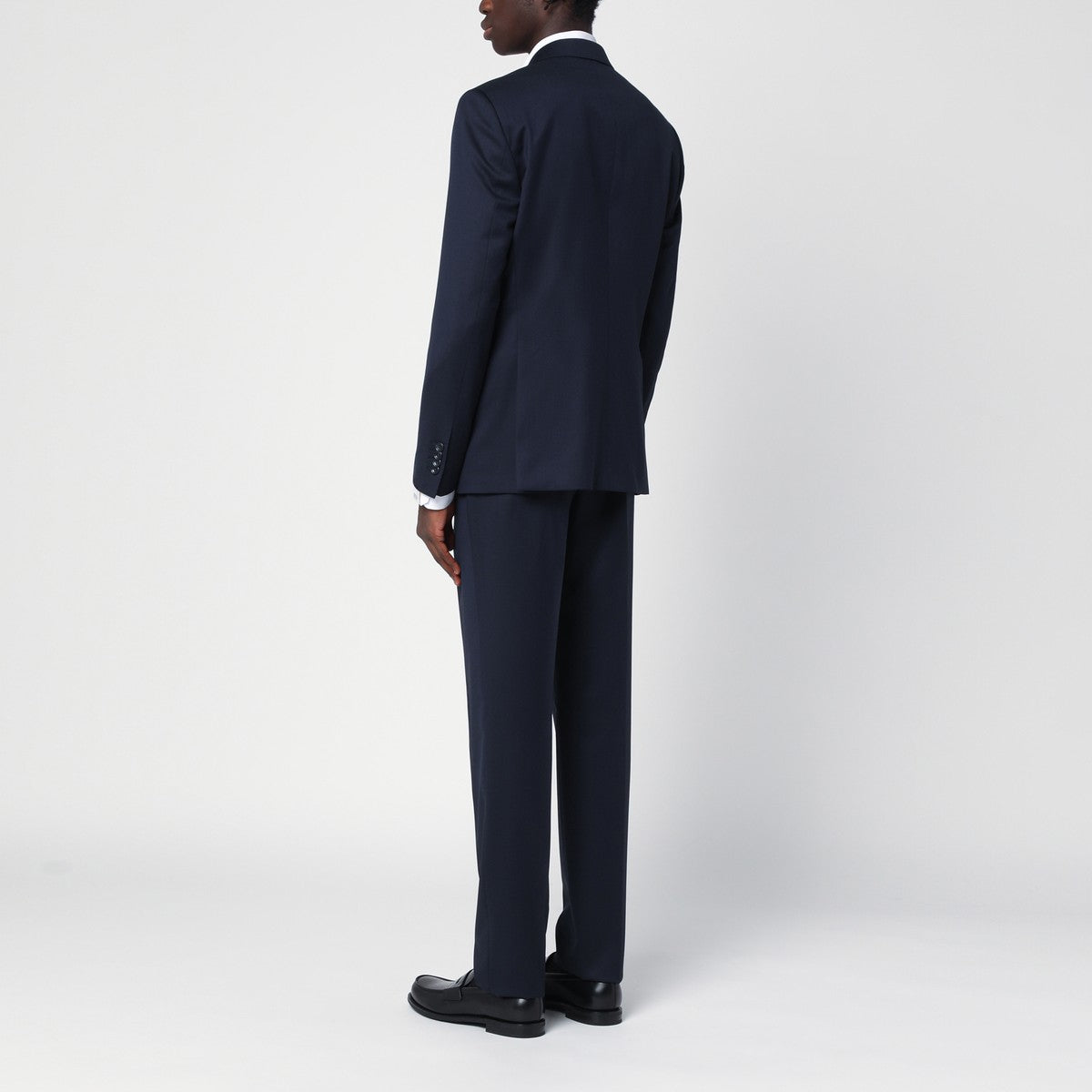 Tagliatore Navy blue double-breasted wool suit